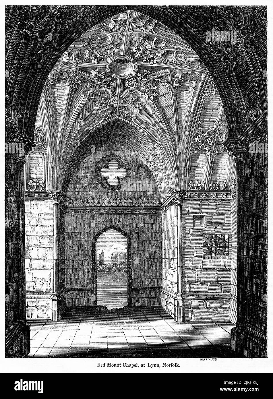 Red Mount Chapel, à Lynn, Norfolk, Illustration du livre, « John Cassel's Illustrated History of England, Volume II », texte de William Howitt, Cassell, Petter et Galpin, Londres, 1858 Banque D'Images