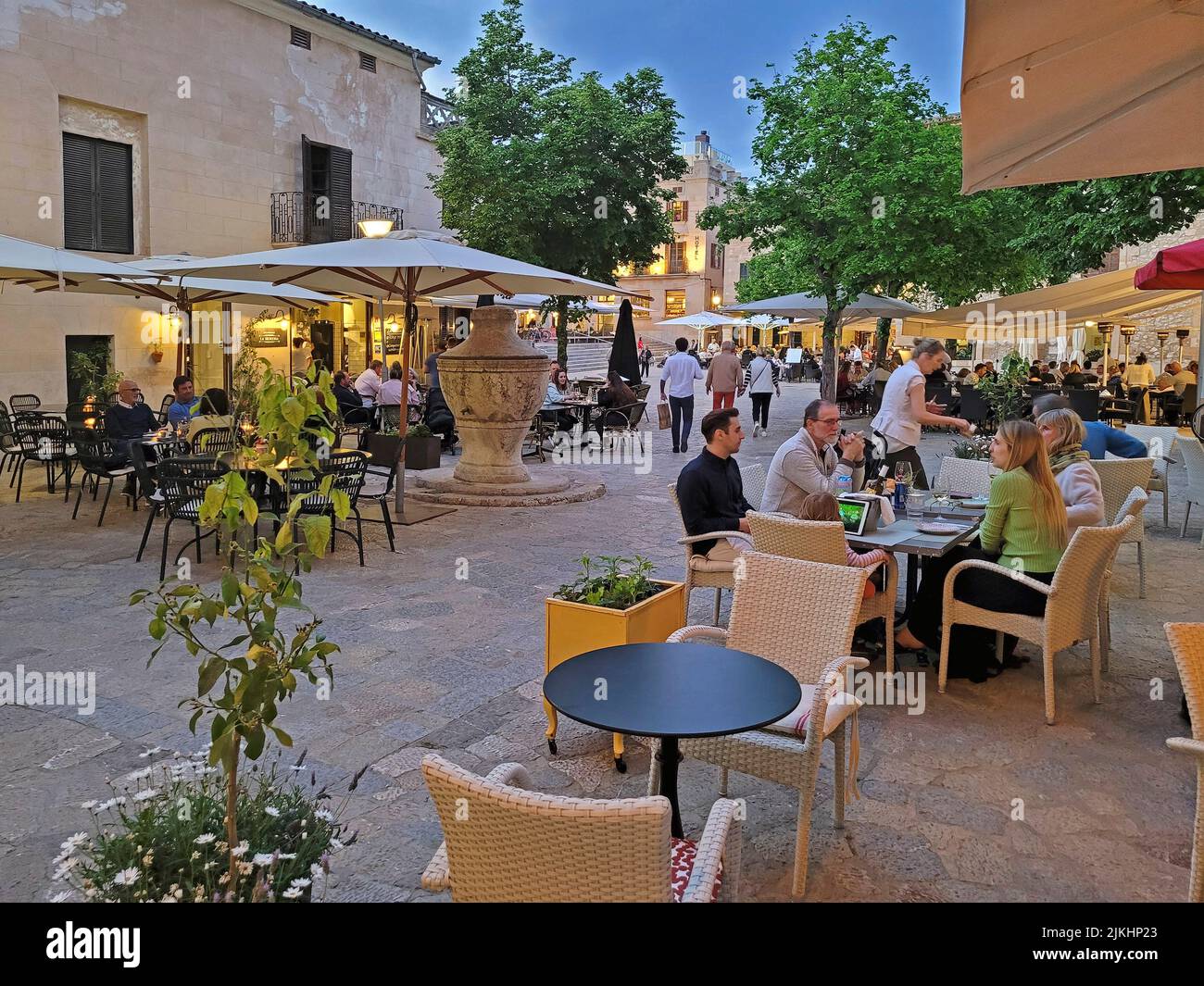 Pollenca dans la soirée, Majorque, Iles Baléares, Espagne Banque D'Images