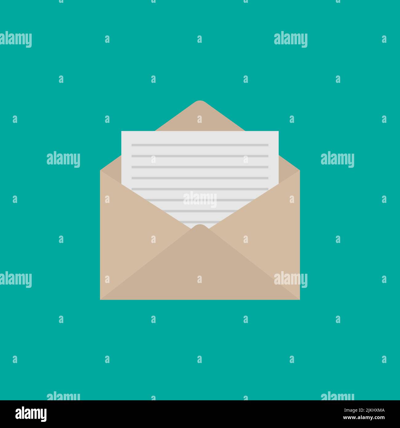 Style plat de l'icône d'enveloppe. Icône courrier isolé sur fond blanc. Illustration vectorielle. Illustration de Vecteur