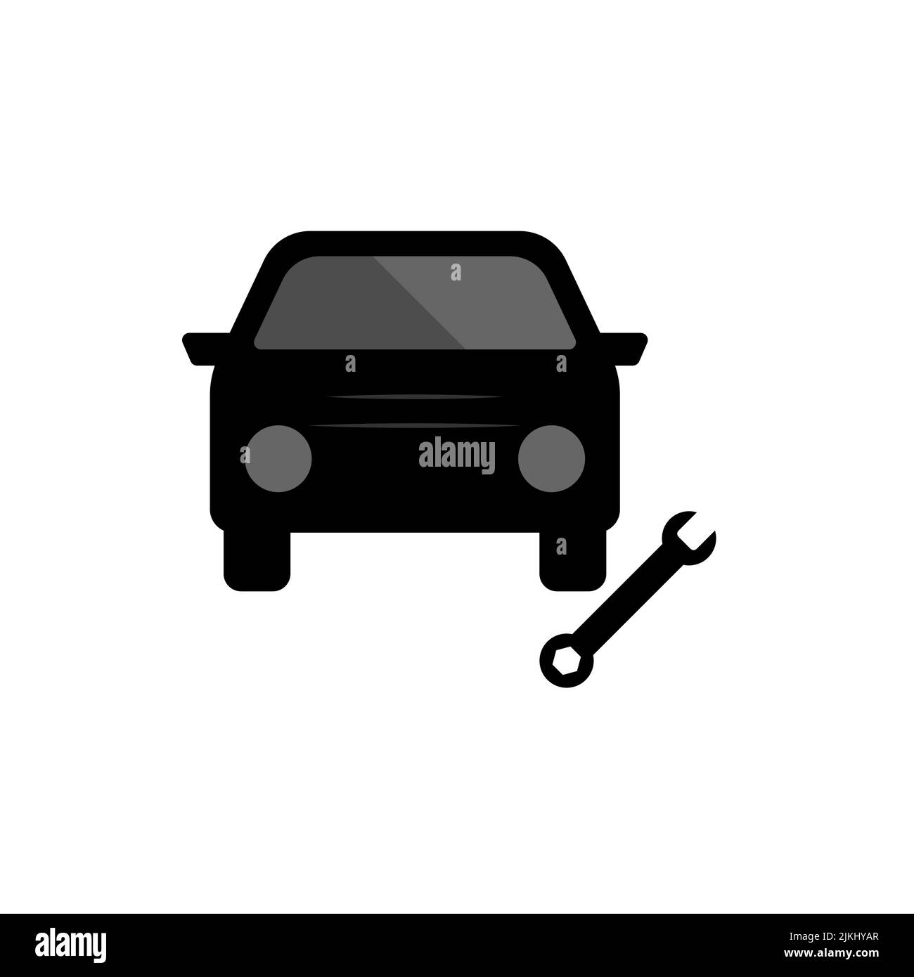 Icône de réparation de voiture isolée sur fond blanc. Illustration vectorielle. Illustration de Vecteur
