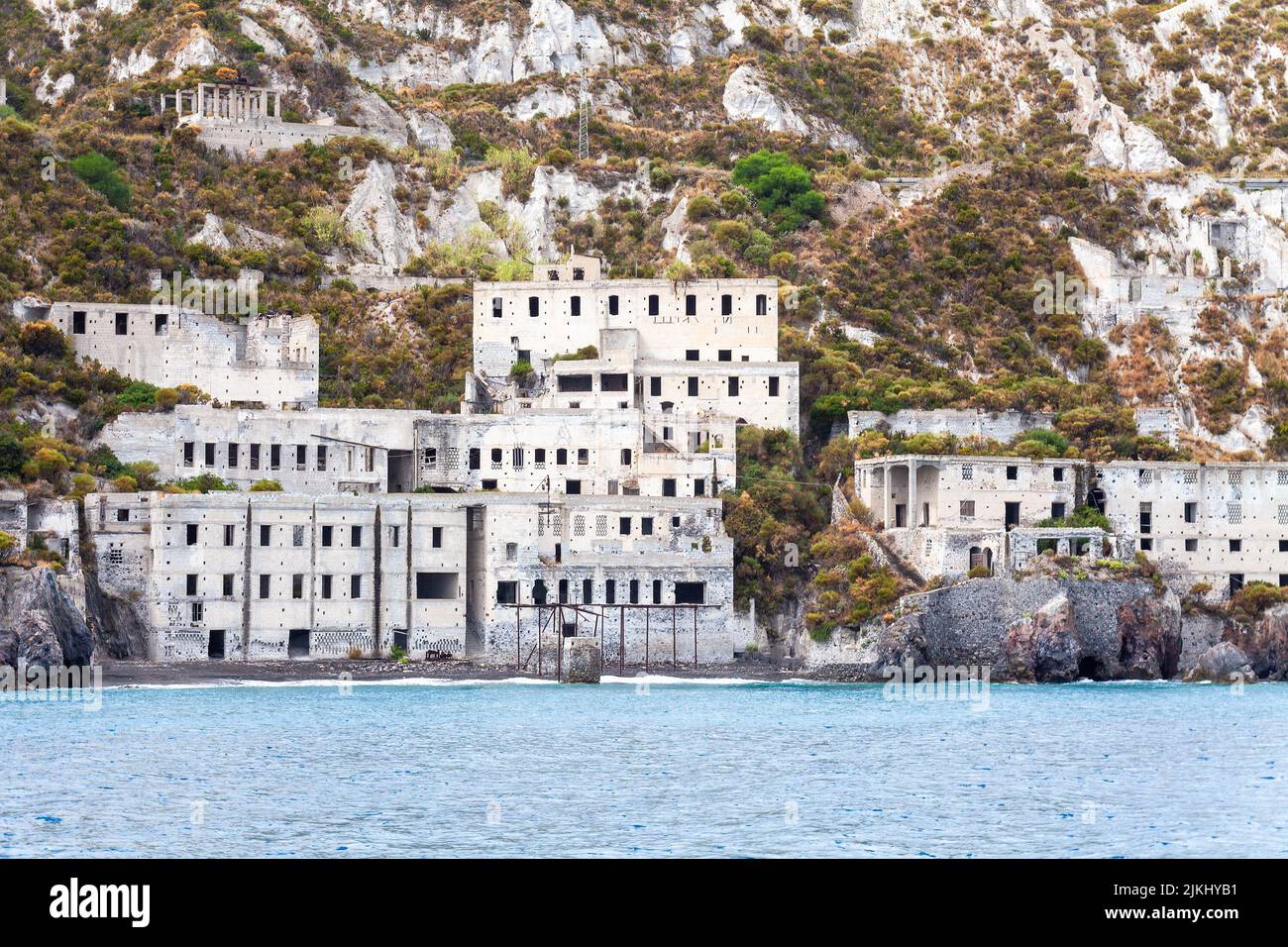 Une image des lieux perdus de l'île de Lipari, au sud de l'Italie Banque D'Images