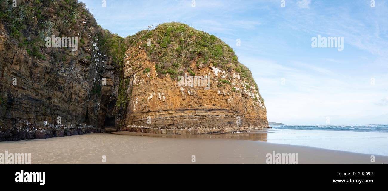 Célèbres grottes de la cathédrale sur la côte de New Zealands Sud Île Banque D'Images