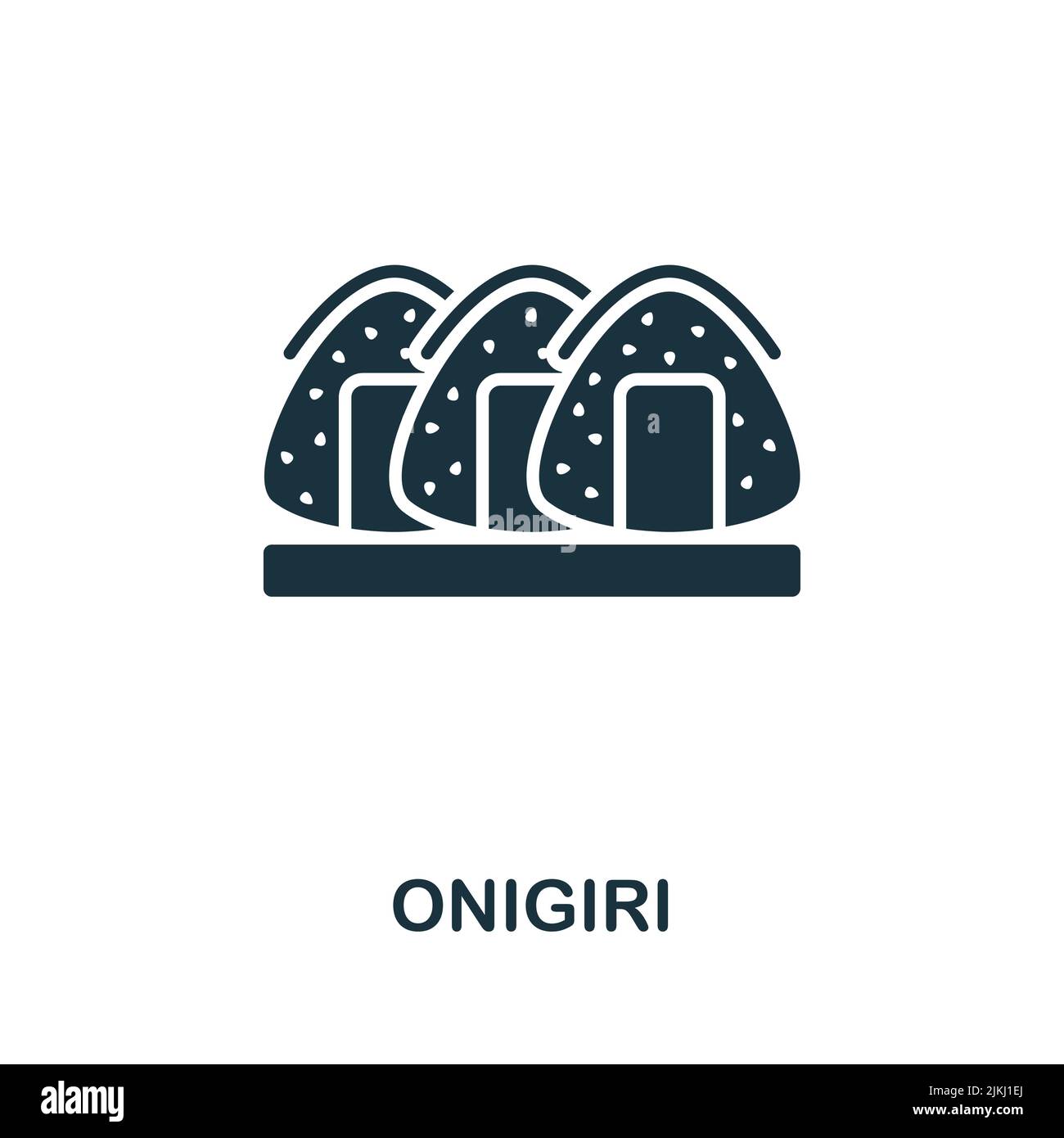 Icône onigiri. Icône Fastfood ligne simple monochrome pour les modèles, la conception Web et les infographies Illustration de Vecteur