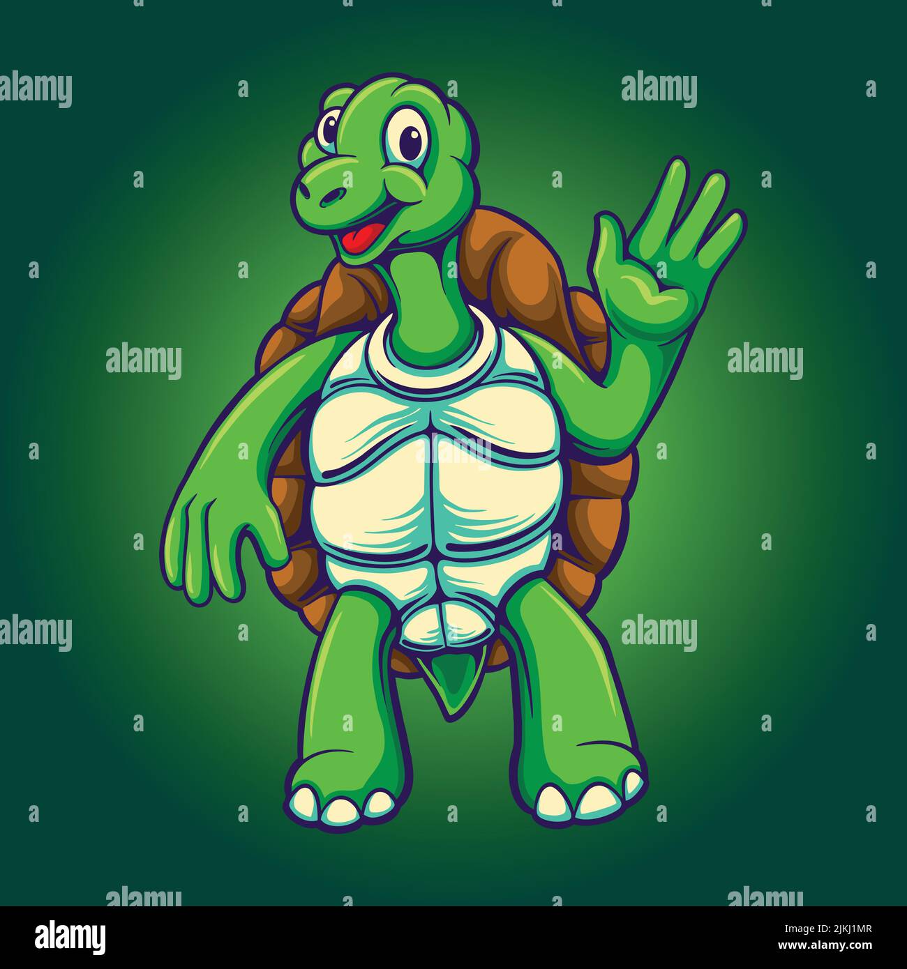 Drôle de tortue de mer caricature mascot illustrations vectorielles pour votre travail logo, t-shirt de marchandises, autocollants et dessins d'étiquettes, poster, cartes de voeux Illustration de Vecteur