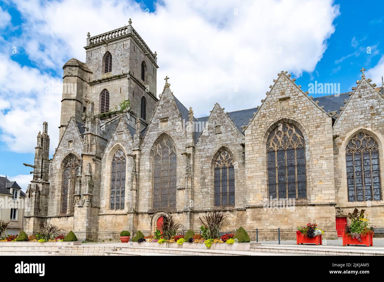 Ploermel en Bretagne, église Saint-Armel, magnifique monument Banque D'Images