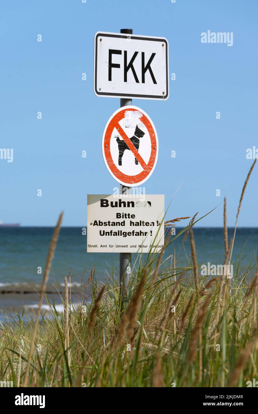 Allemagne, Mecklembourg-Poméranie occidentale, Mer Baltique côte mecklembourgeoise, Bad Doberan, plage de Börgerende Banque D'Images