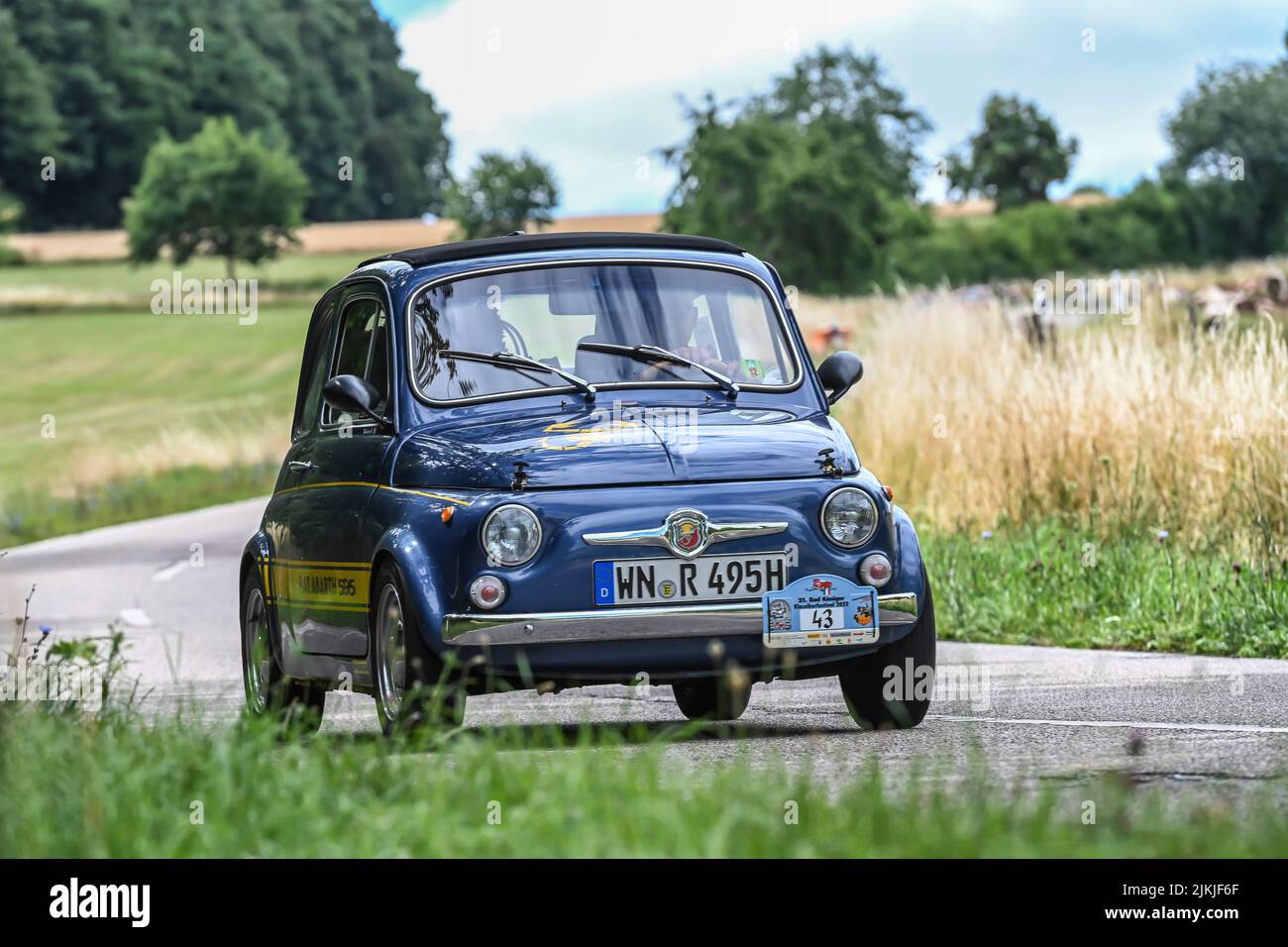 Bad König, Hesse, Allemagne, Fiat Nuova 500, année 1969, 449,5 cc, 18 kW au festival de voiture classique. Banque D'Images