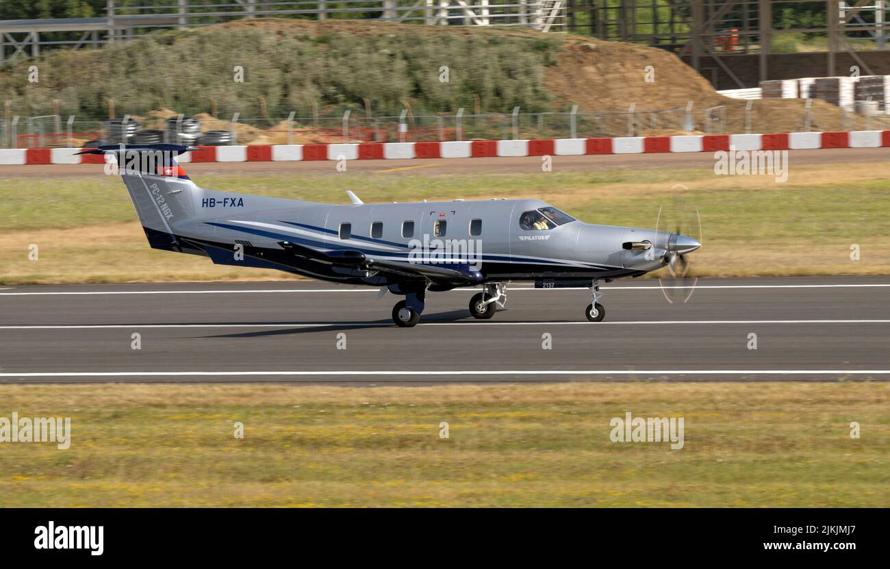 Civil Pilatus, Pilatus PC-12 au départ du Royal International Air tatouage Banque D'Images