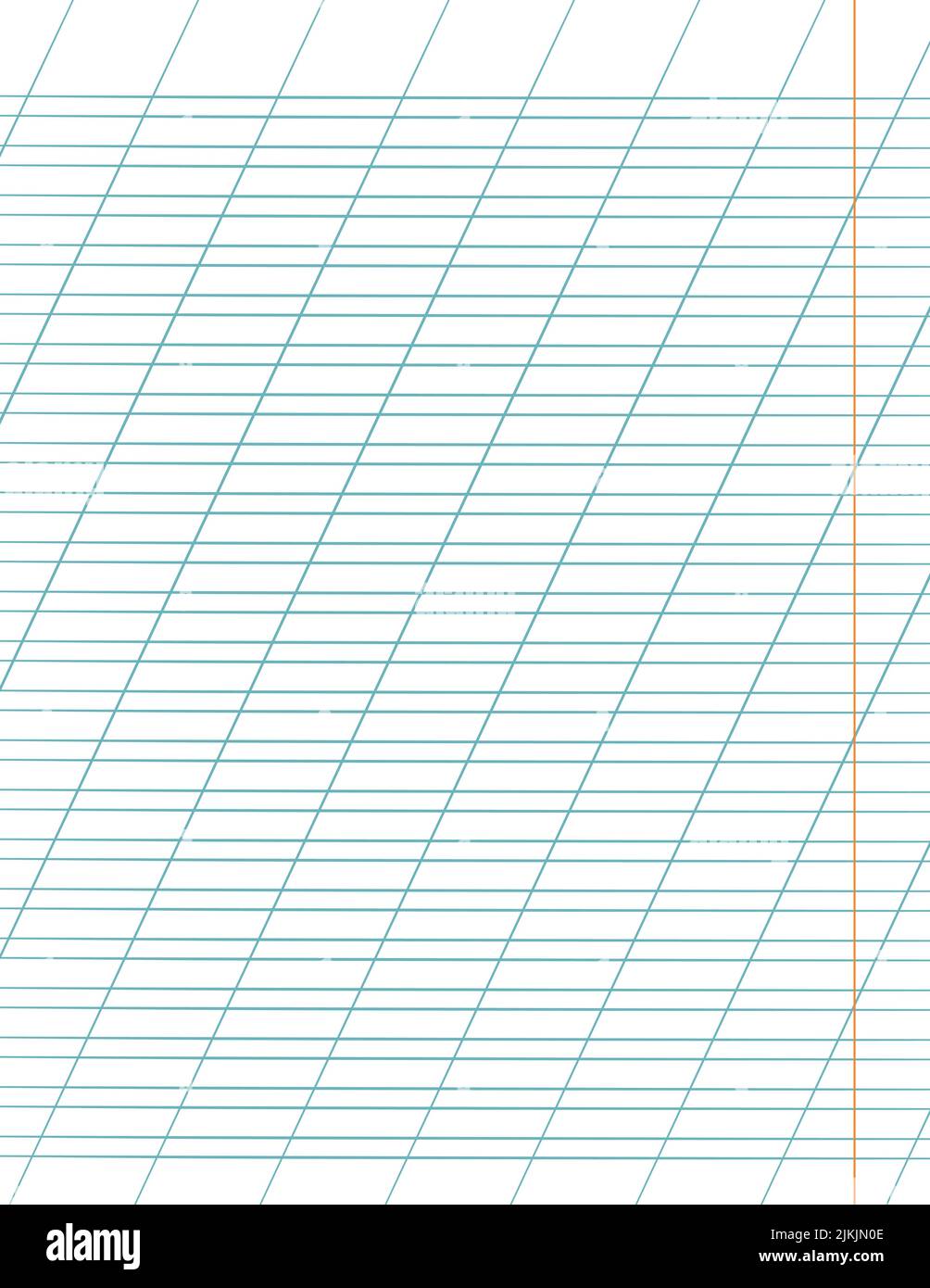 Papier millimétré. Papier quadrillé à lignes de couleur, en diagonale. Motif géométrique pour l