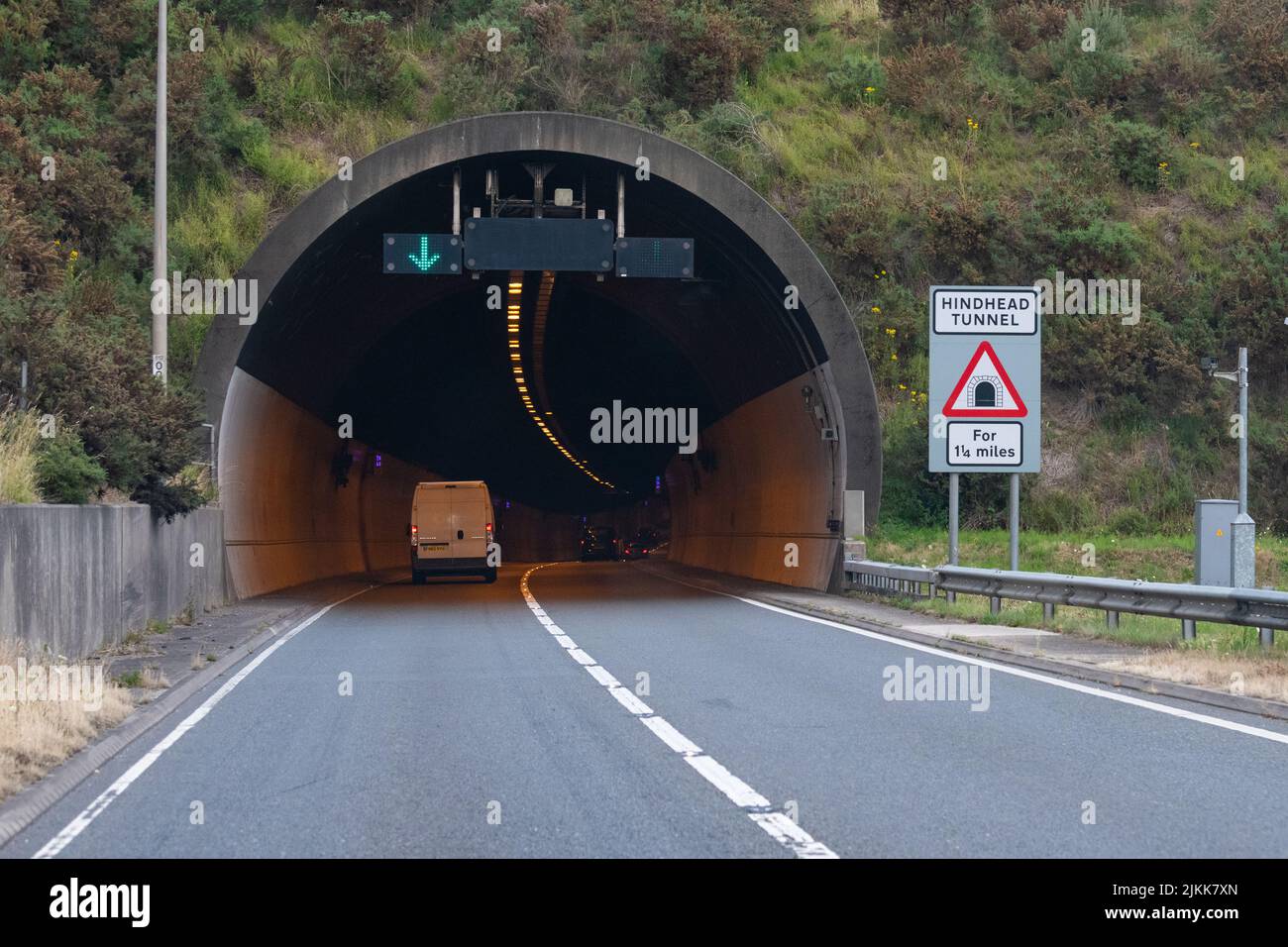 Tunnel de la route Hindhead, contournement de Hindhead, route principale A3, Hindhead, Surrey, Angleterre, Royaume-Uni Banque D'Images