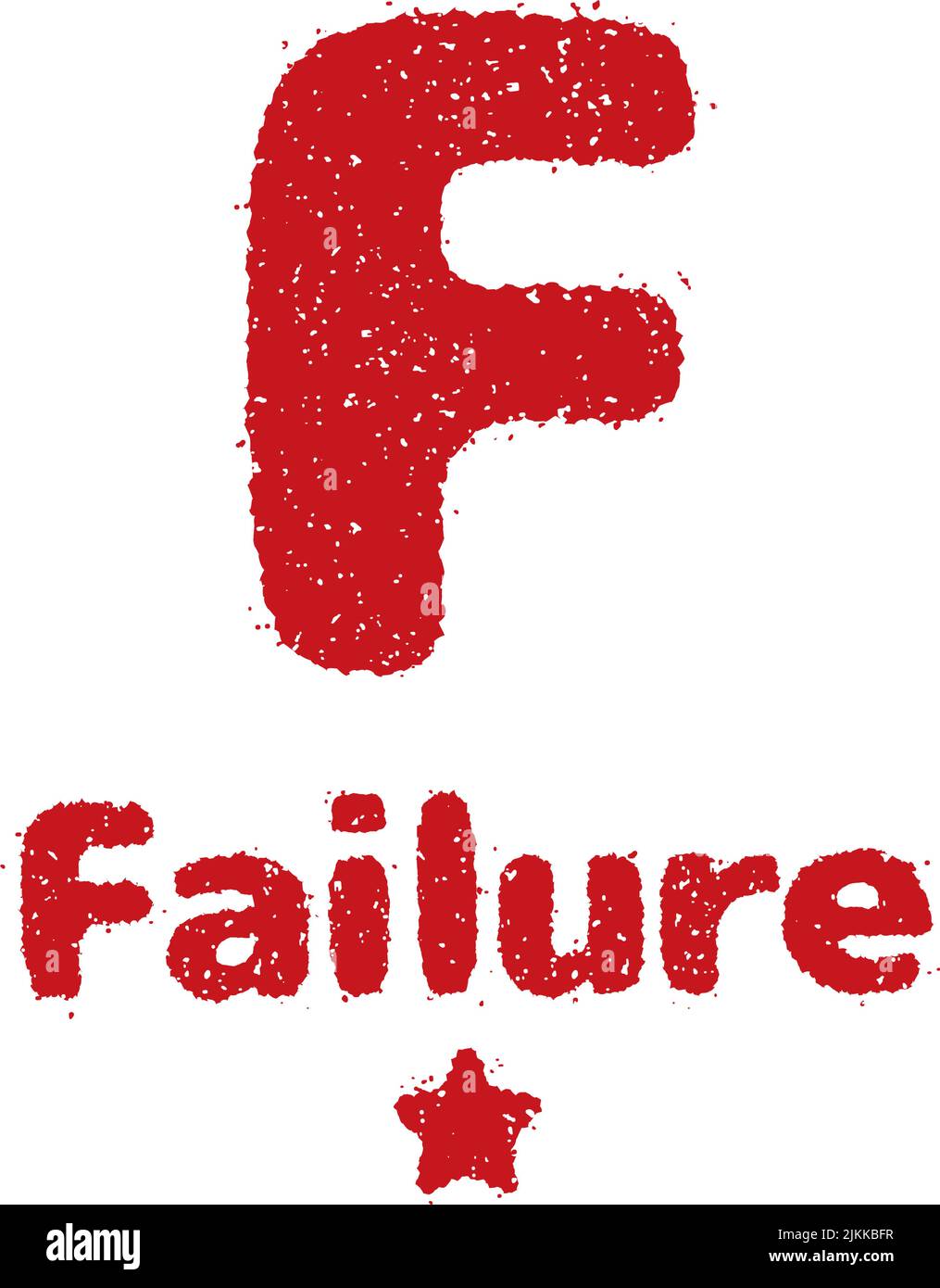 Illustration du vecteur d'estampillage de la note d'examen | Grade F Illustration de Vecteur