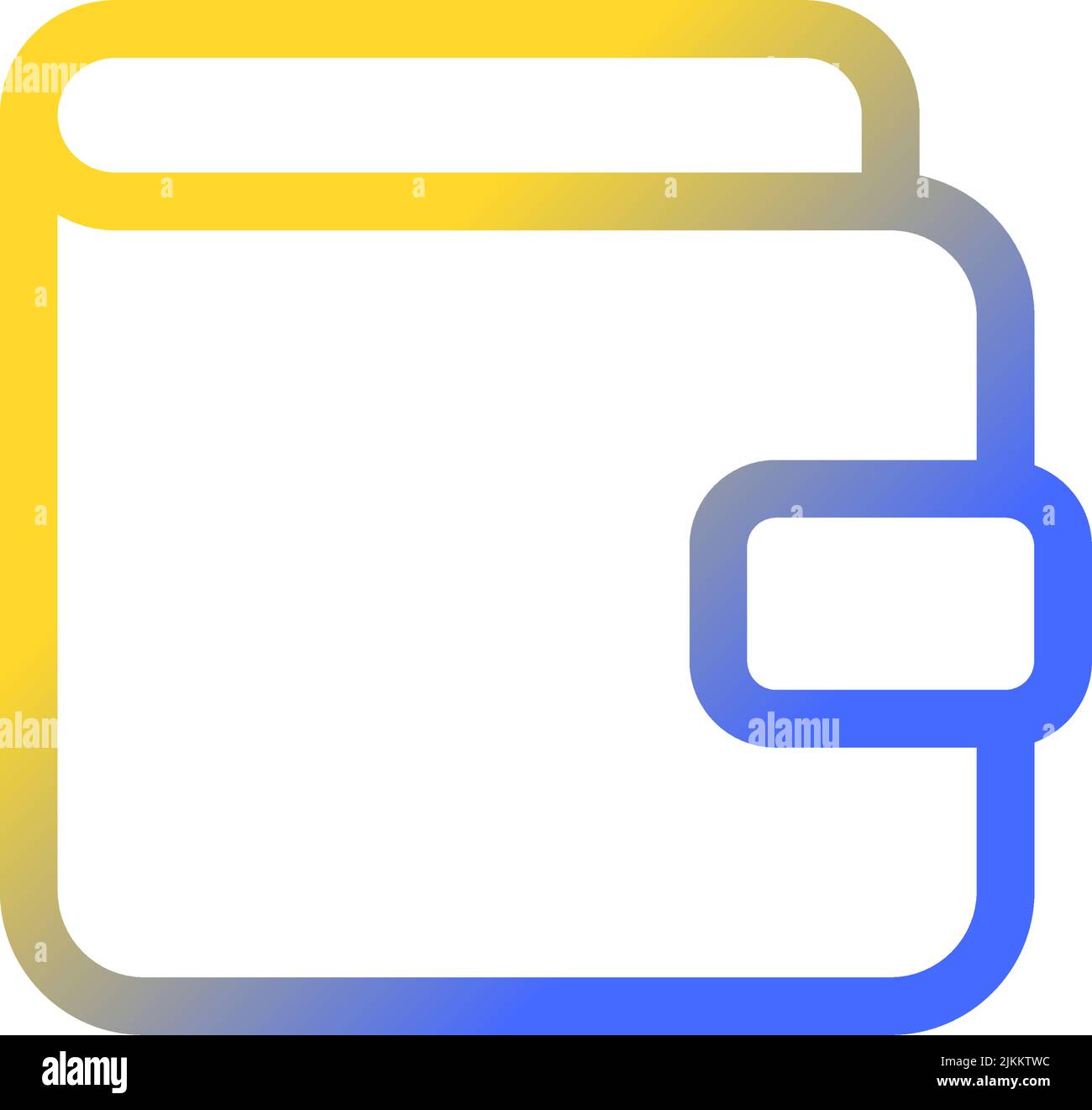 Icône de l'interface utilisateur linéaire à gradient parfait de pixel de portefeuille Illustration de Vecteur