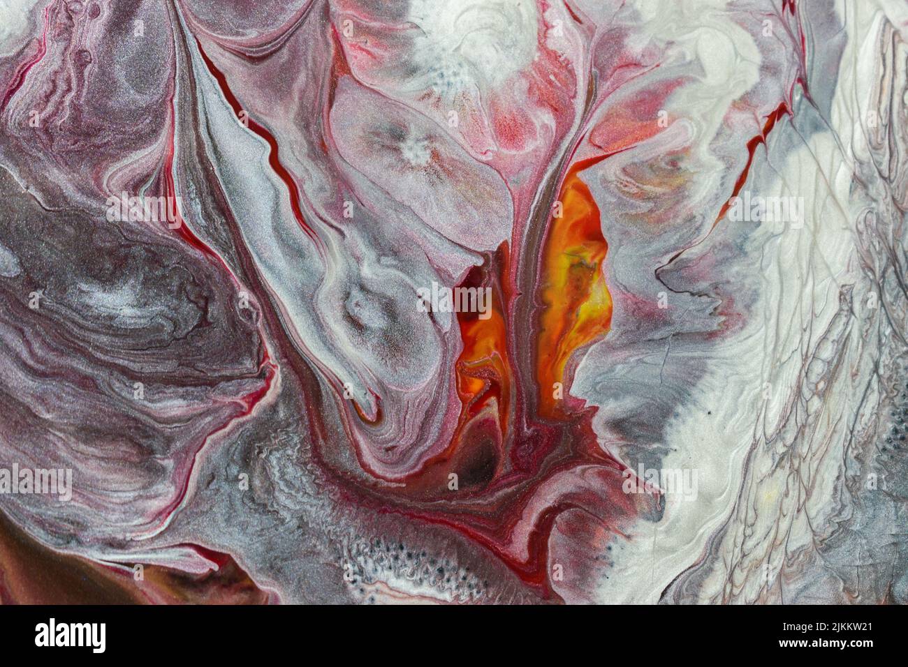La peinture abstraite avec acryliques avec Fluid Pour Banque D'Images