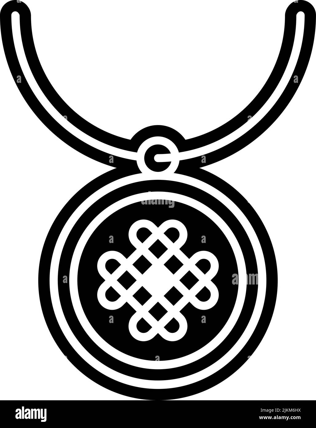 illustration vectorielle noire de l'icône amulet. Illustration de Vecteur