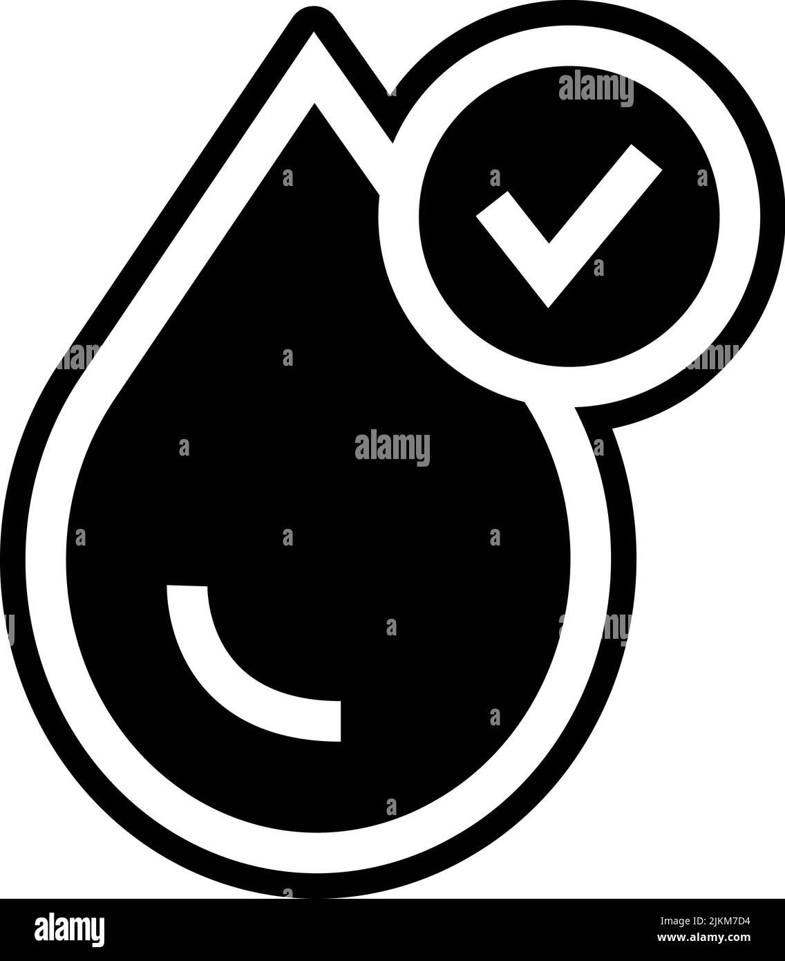 illustration vectorielle noire de l'icône d'économie d'eau. Illustration de Vecteur