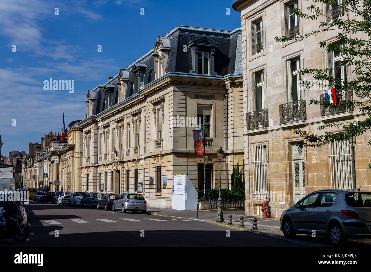 Les bâtiments historiques du centre ville de Dijon, France. Banque D'Images
