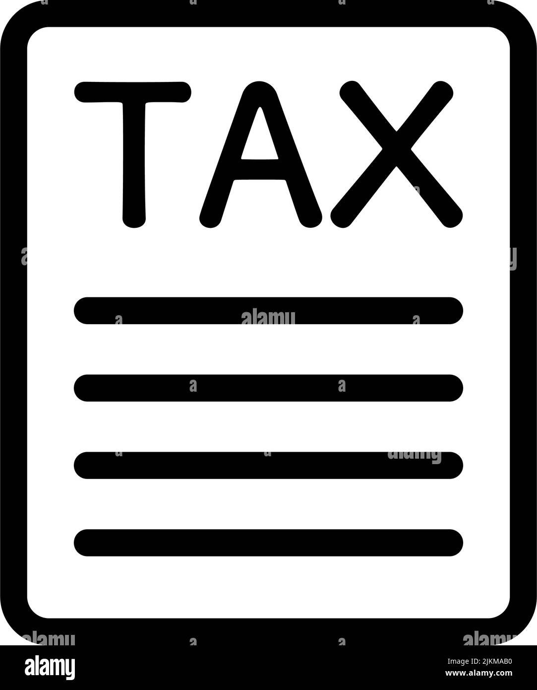 Icône de document de taxe simple. Vecteur modifiable. Illustration de Vecteur