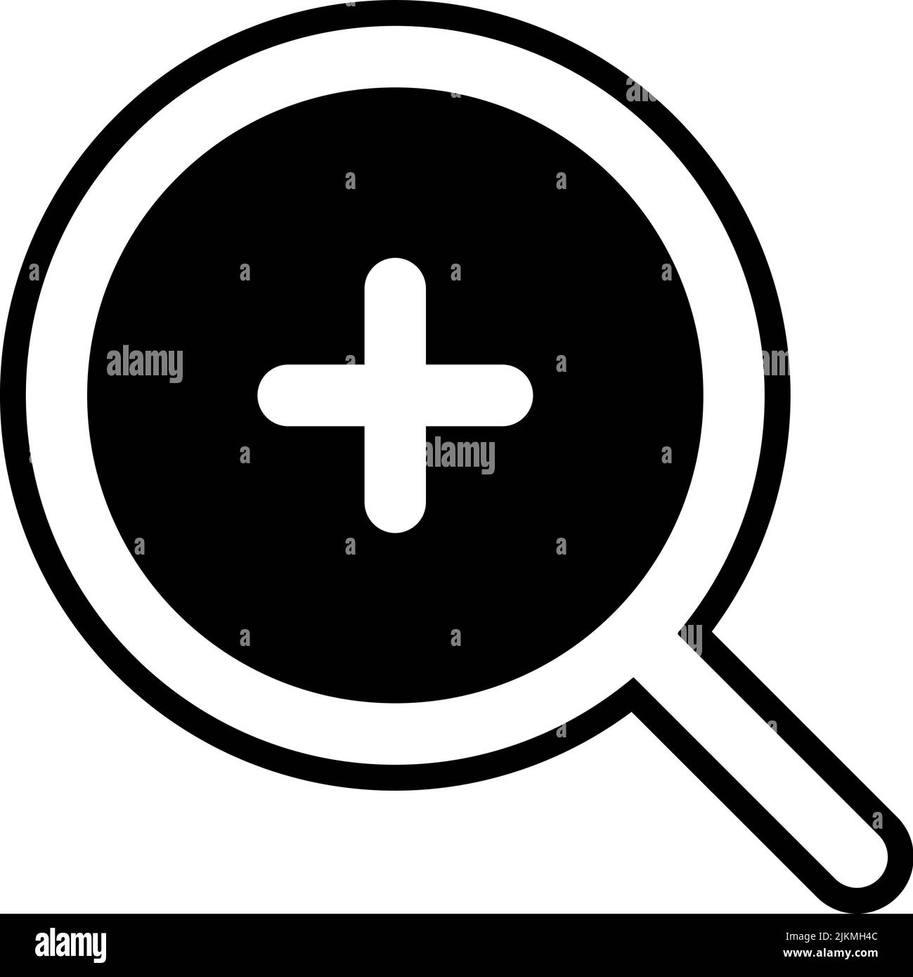 icône de zoom illustration vectorielle noire. Illustration de Vecteur