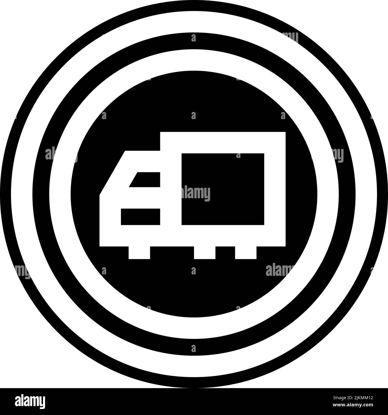 illustration vectorielle noire de l'icône aucun chariot. Illustration de Vecteur