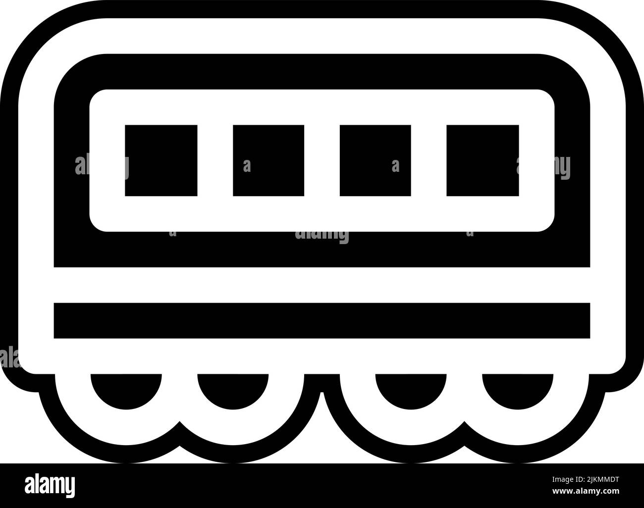 illustration vectorielle noire de l'icône train. Illustration de Vecteur