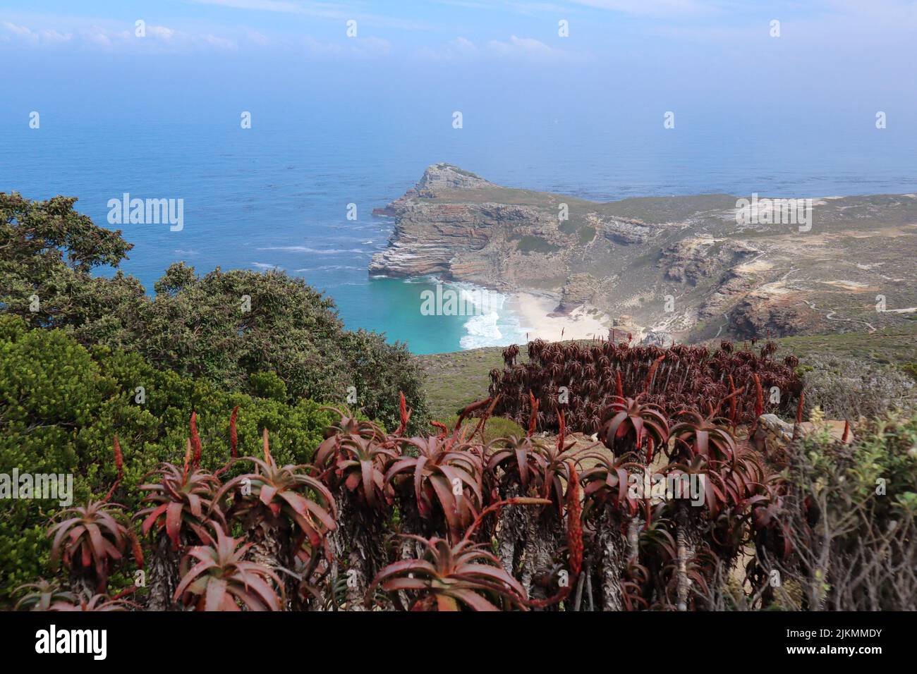 Vue sur la plage de Diaz au parc national de Cape point au Cap en Afrique du Sud Banque D'Images