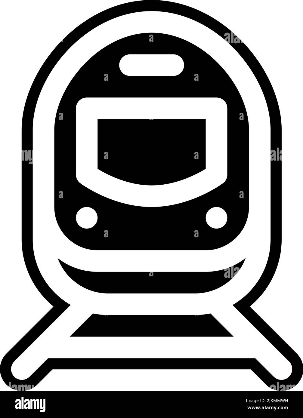 illustration vectorielle noire de l'icône train. Illustration de Vecteur
