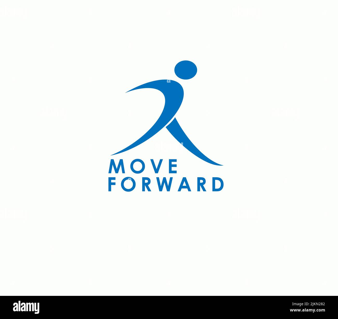 business move forward logo design symbole vecteur. résumé homme de course à pied poursuite de la réussite Illustration de Vecteur