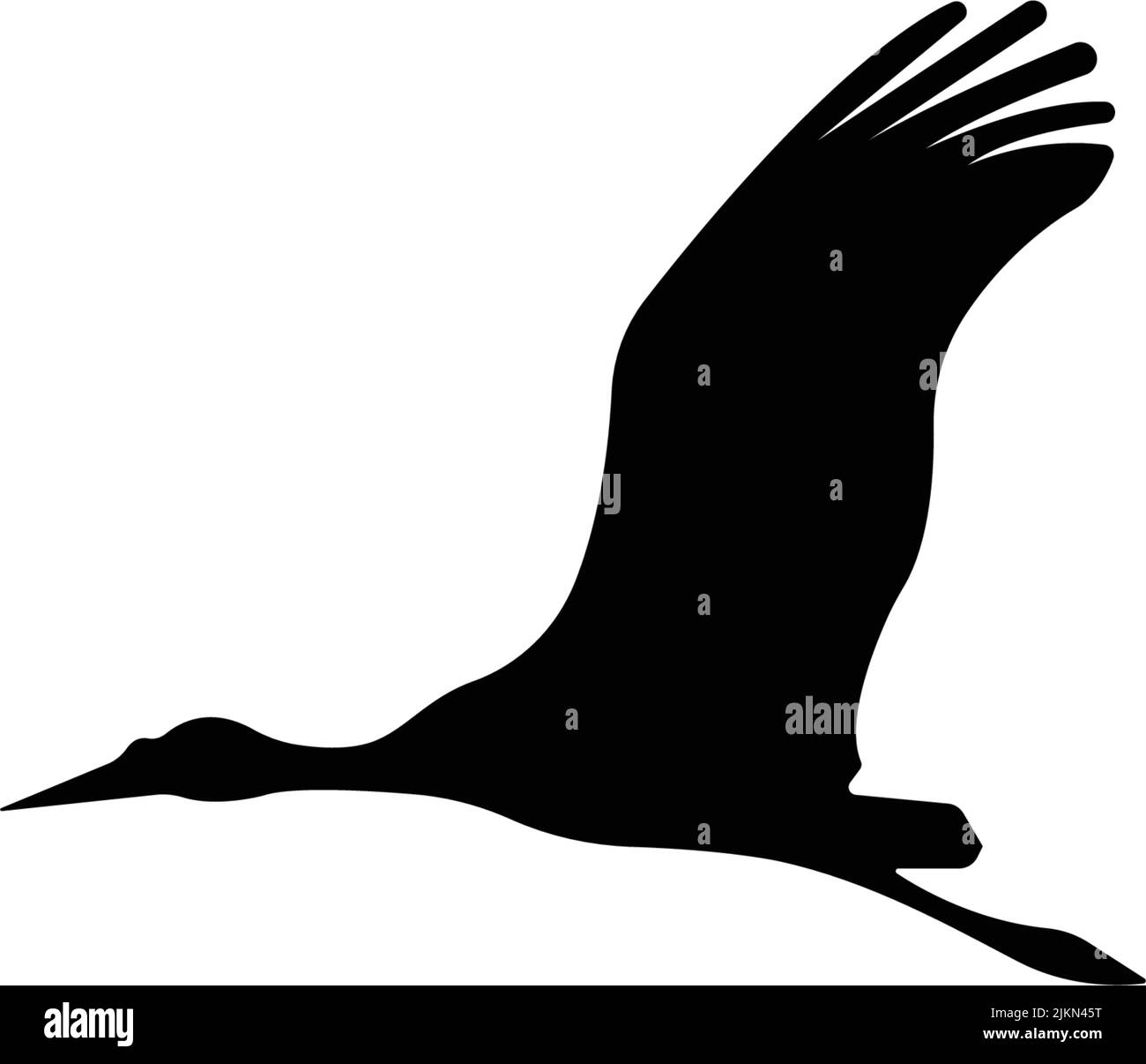 Un logo oiseau noir avec un beau design isolé sur un fond blanc Illustration de Vecteur