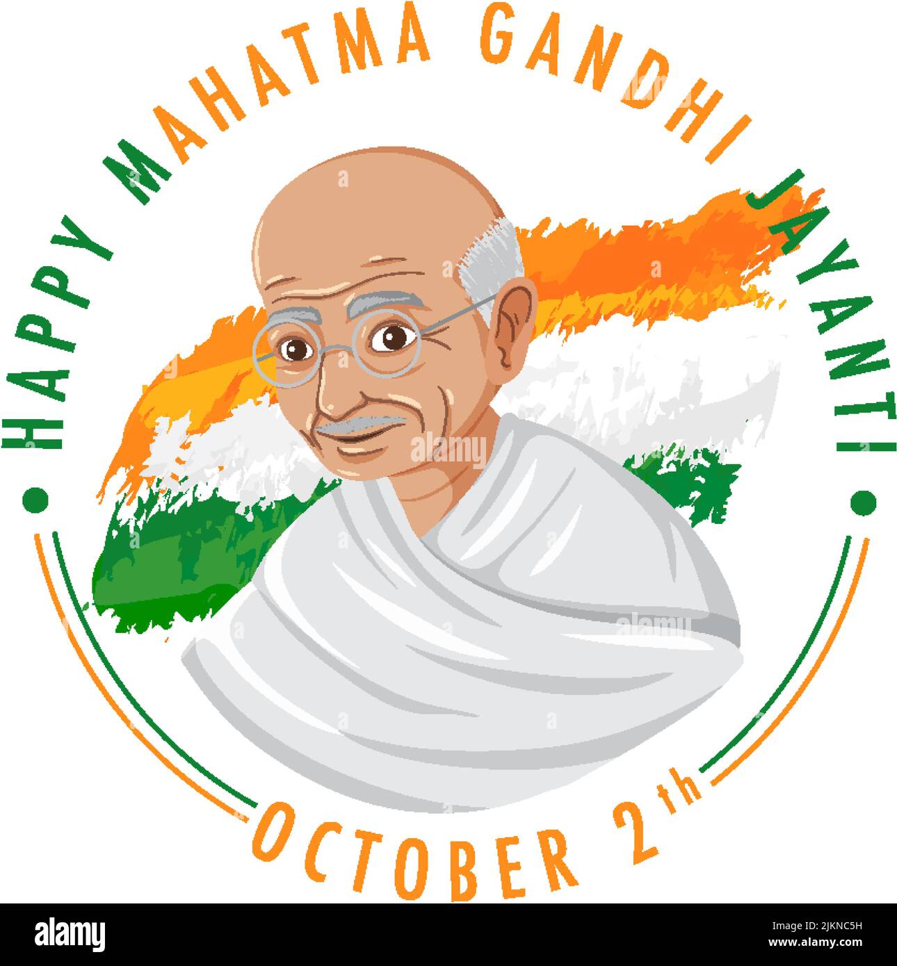 Illustration de l'affiche du jour Mahatma Gandhi Jayanti Illustration de Vecteur