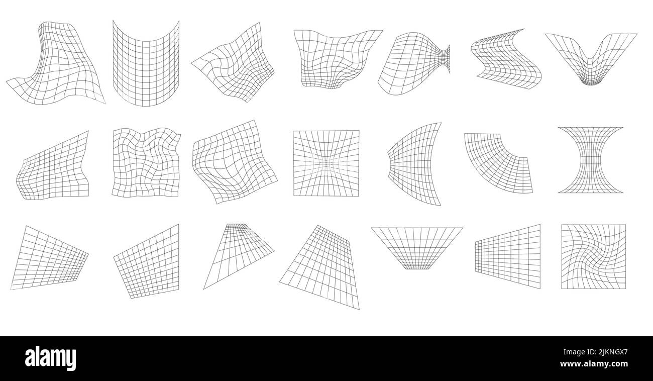 Grilles géométriques sur l'ensemble de surfaces blanches Illustration de Vecteur