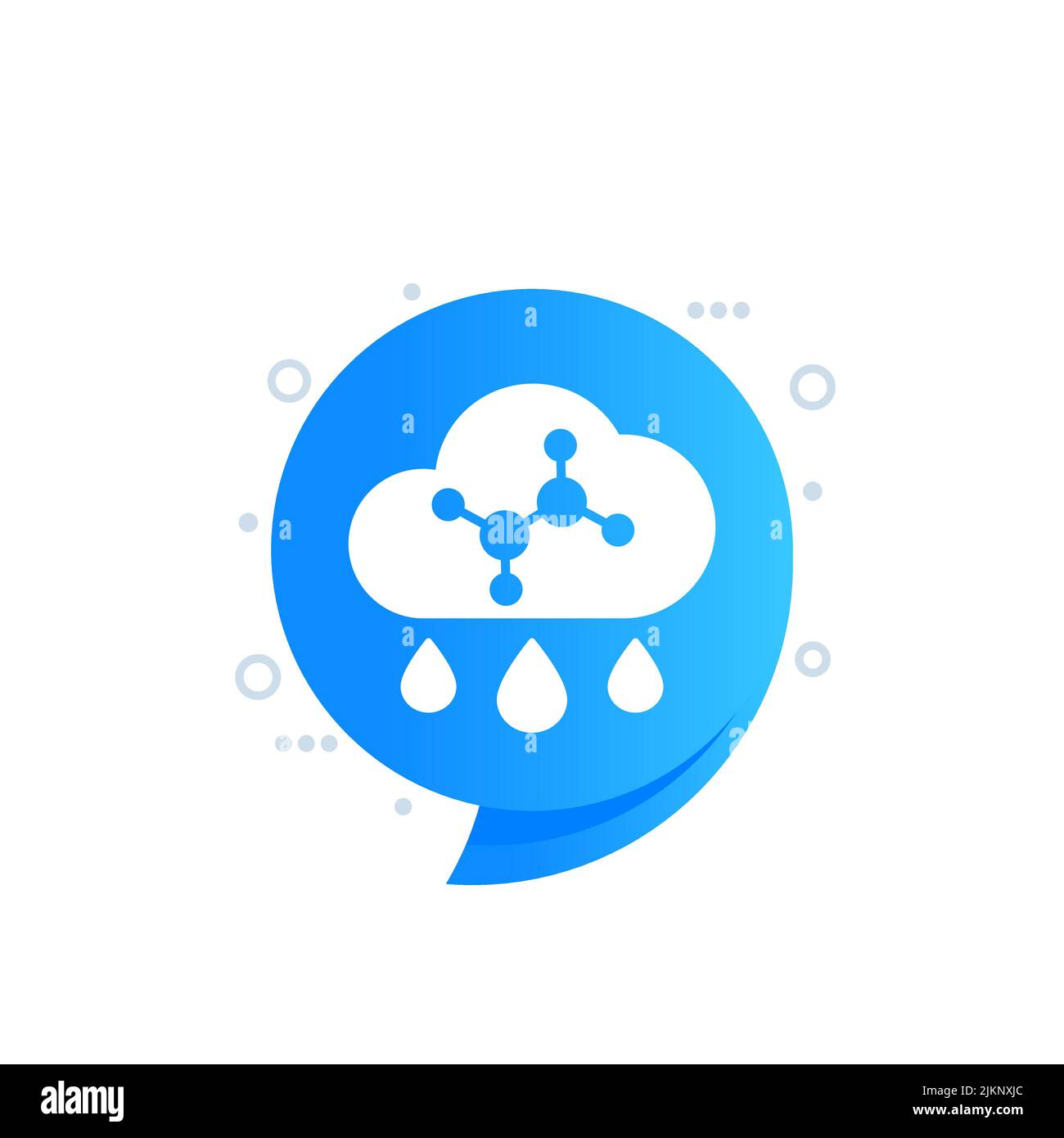 icône de pluie acide, art vectoriel Illustration de Vecteur