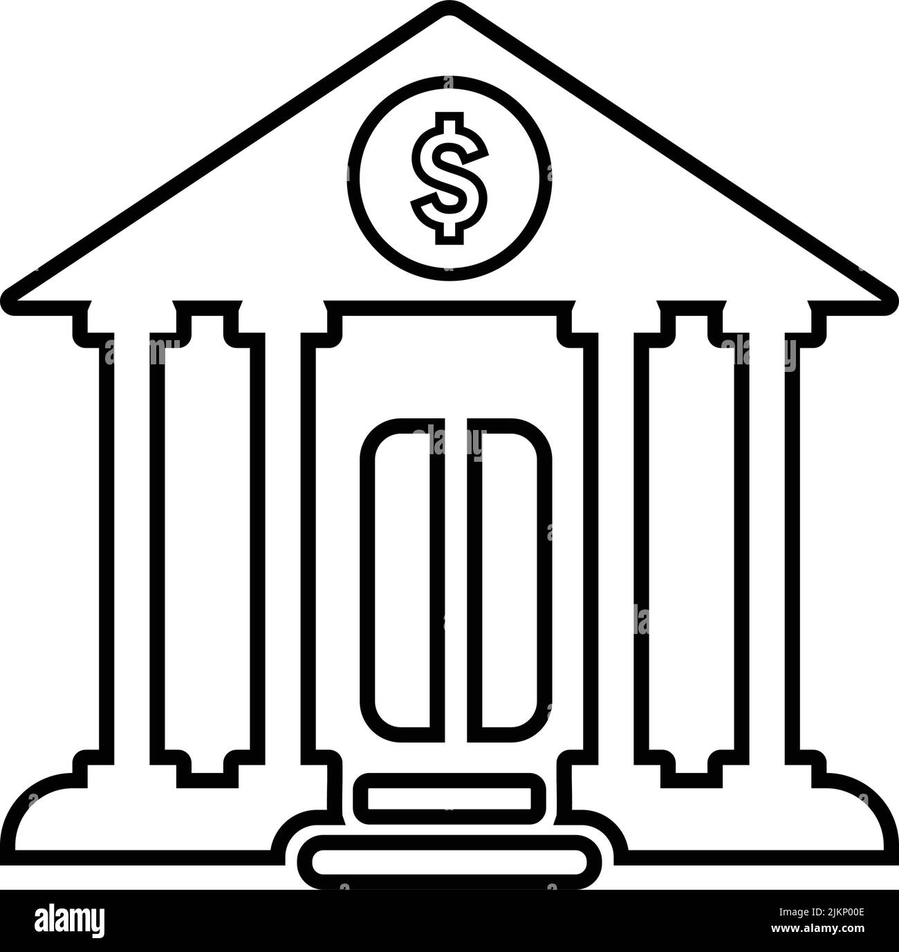 Centre financier, icône de bâtiment de banque - parfait pour la conception et le développement de sites Web, fichiers imprimés et présentations, supports promotionnels et m Illustration de Vecteur