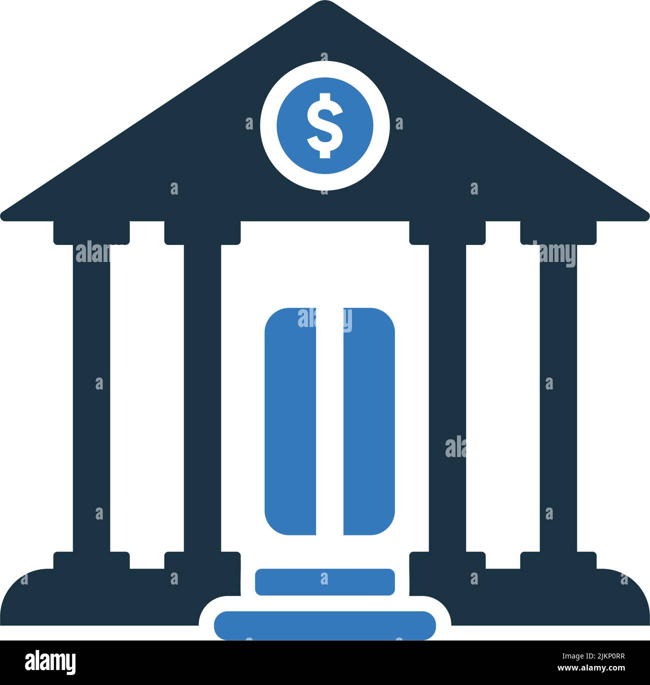 Centre financier, icône de bâtiment de banque - parfait pour la conception et le développement de sites Web, fichiers imprimés et présentations, supports promotionnels et m Illustration de Vecteur