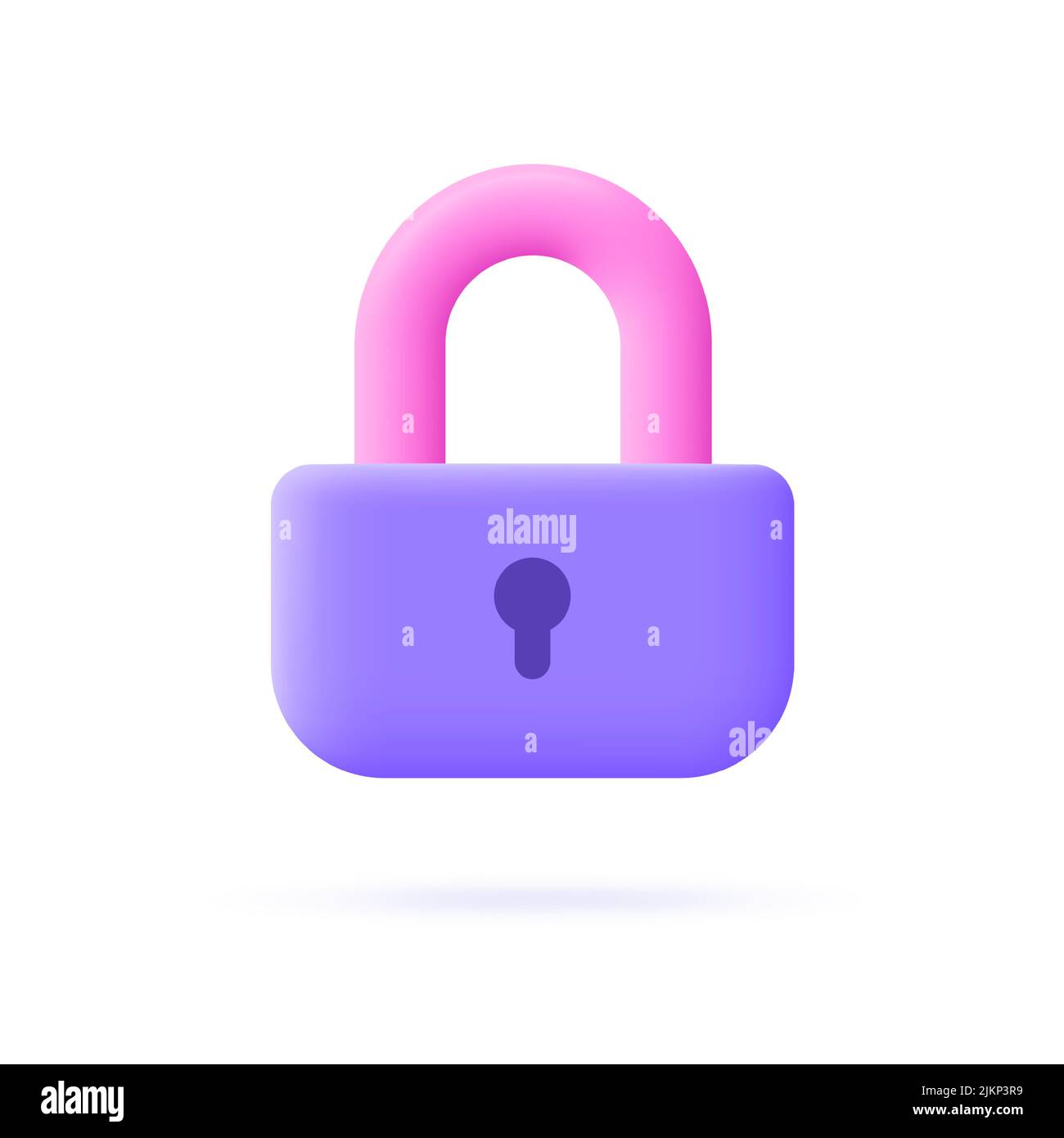 3d icône de cadenas. Symbole de sécurité, sécurité par mot de passe, protection. Illustration vectorielle. Illustration de Vecteur