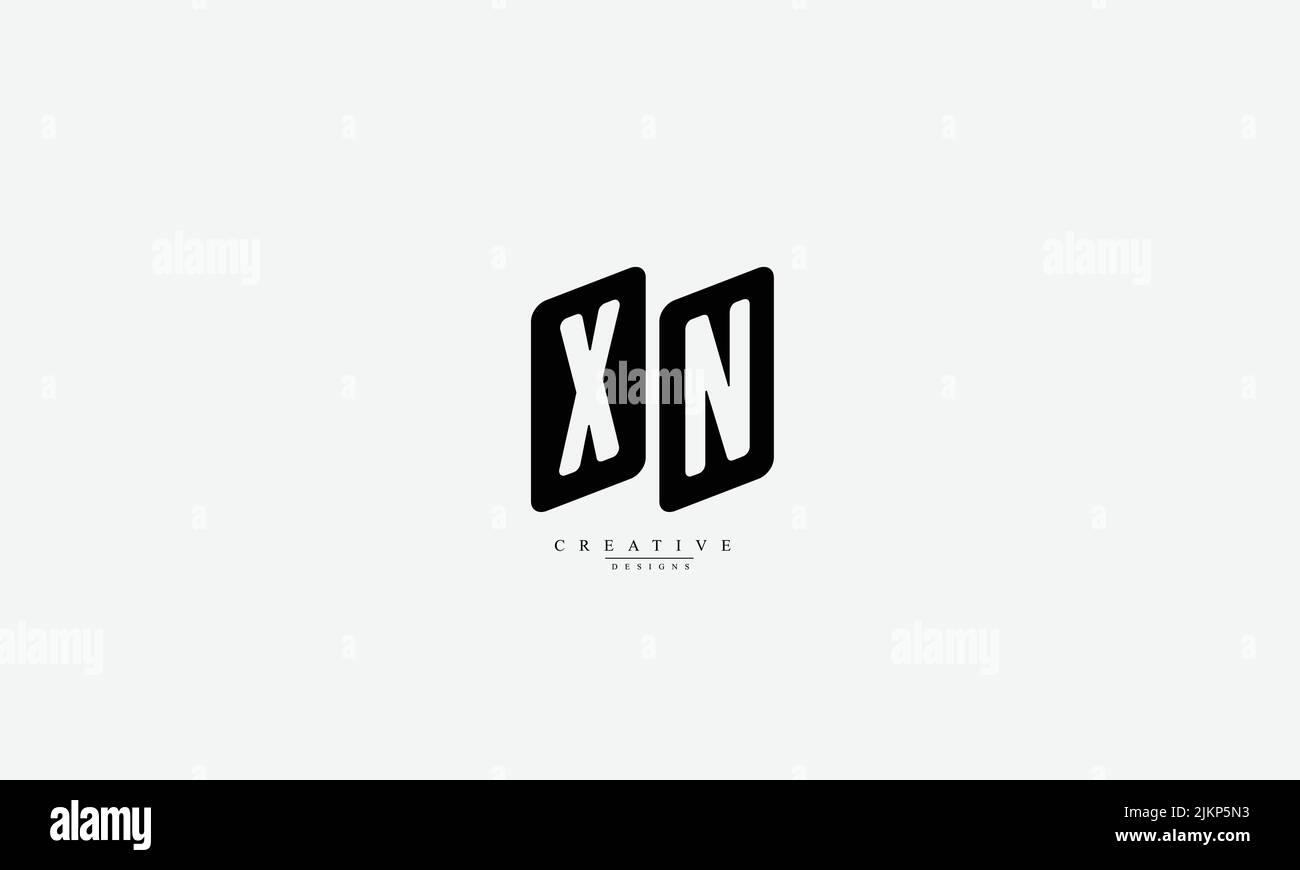 Lettres de l'alphabet initiales Monogram logo XN NX X N Illustration de Vecteur