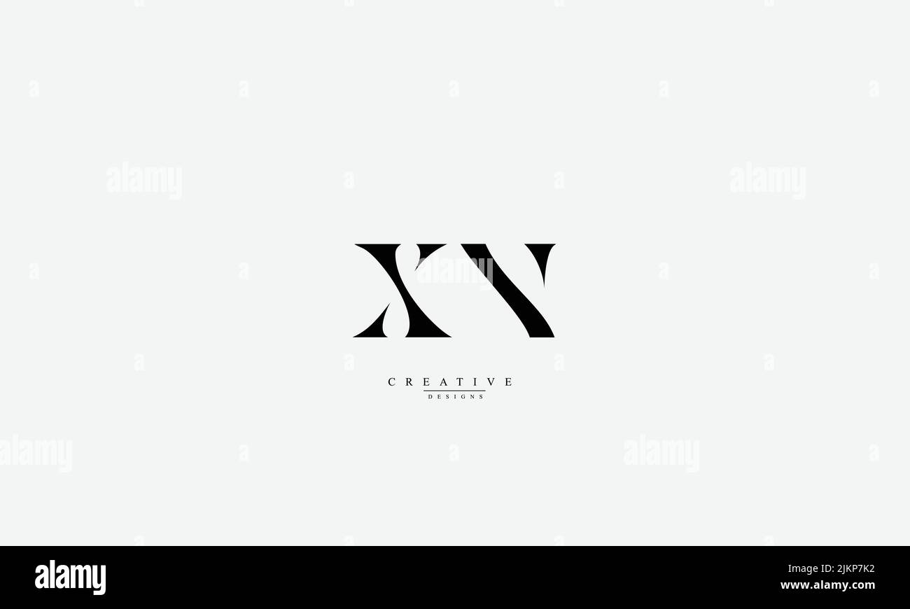 Lettres de l'alphabet initiales Monogram logo XN NX X N Illustration de Vecteur