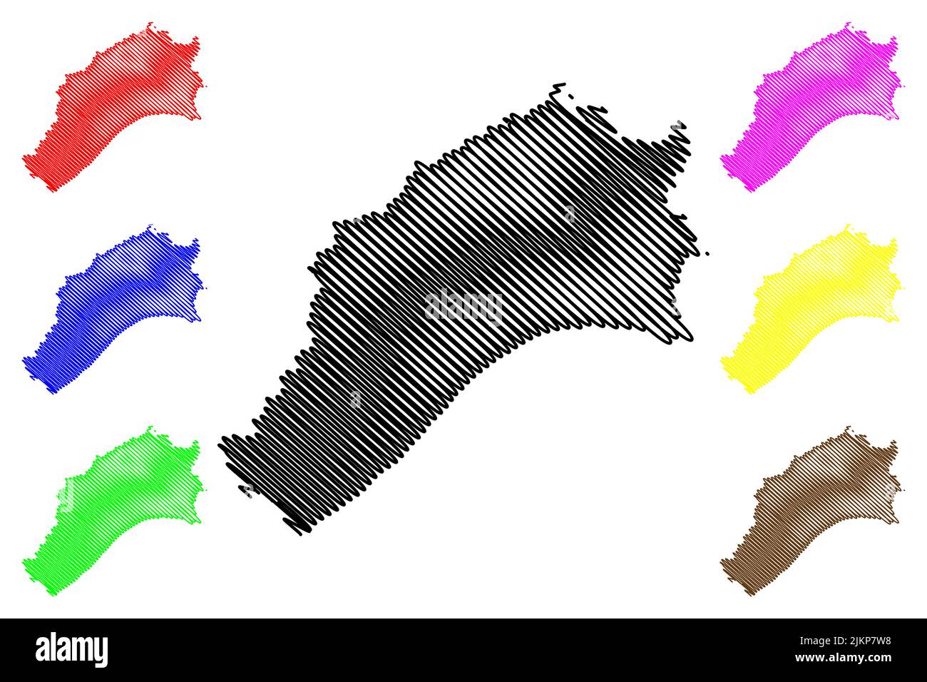 Île de Porto Santo (Archipel de Madère, Portugal, République portugaise) carte illustration vectorielle, scribble sketch Ilha carte de l'île d'Or Illustration de Vecteur