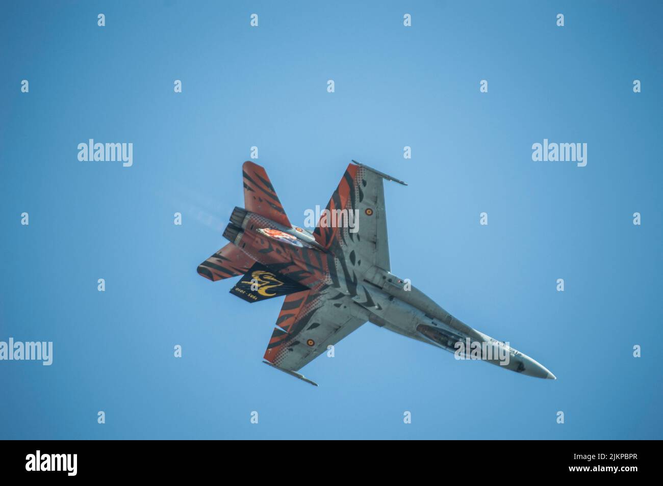 Avion classique de l'armée de guerre dans le ciel. EF-18A HORNET C 15-28 Banque D'Images