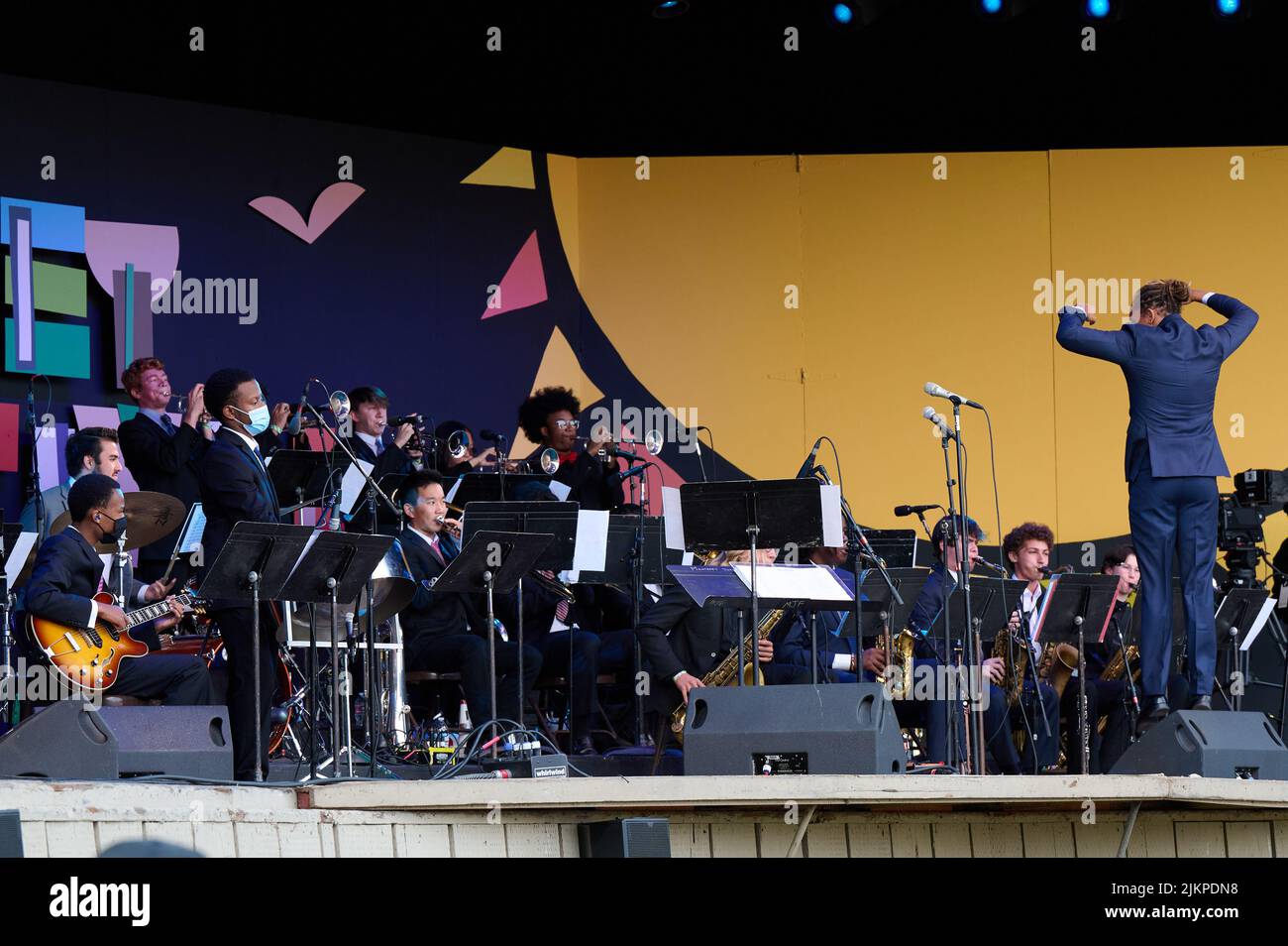 Monterey Jazz Festival - Next Generation Jazz Orchestra dirigé par Gerald Clayton Banque D'Images