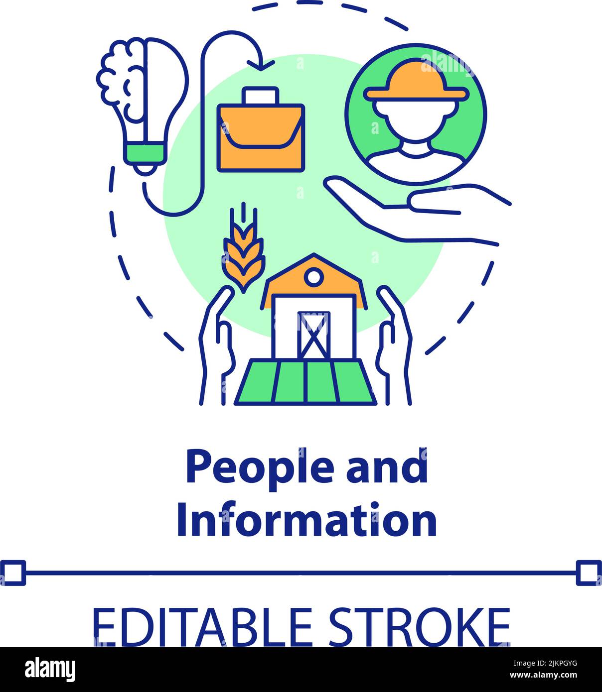 Icône de concept personnes et informations Illustration de Vecteur