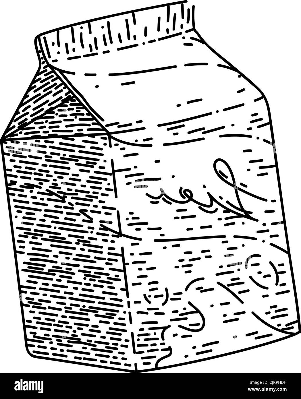 réservoir de lait à dessin vectoriel dessiné à la main Illustration de Vecteur