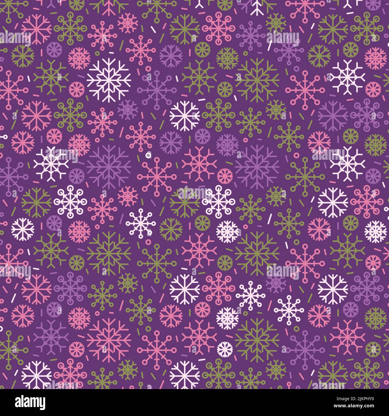 Motif abstrait flocon de neige sans coutures pour un motif décoratif festive. Décoration élégante. Mise en plan de ligne simple. Illustration graphique vectorielle Illustration de Vecteur