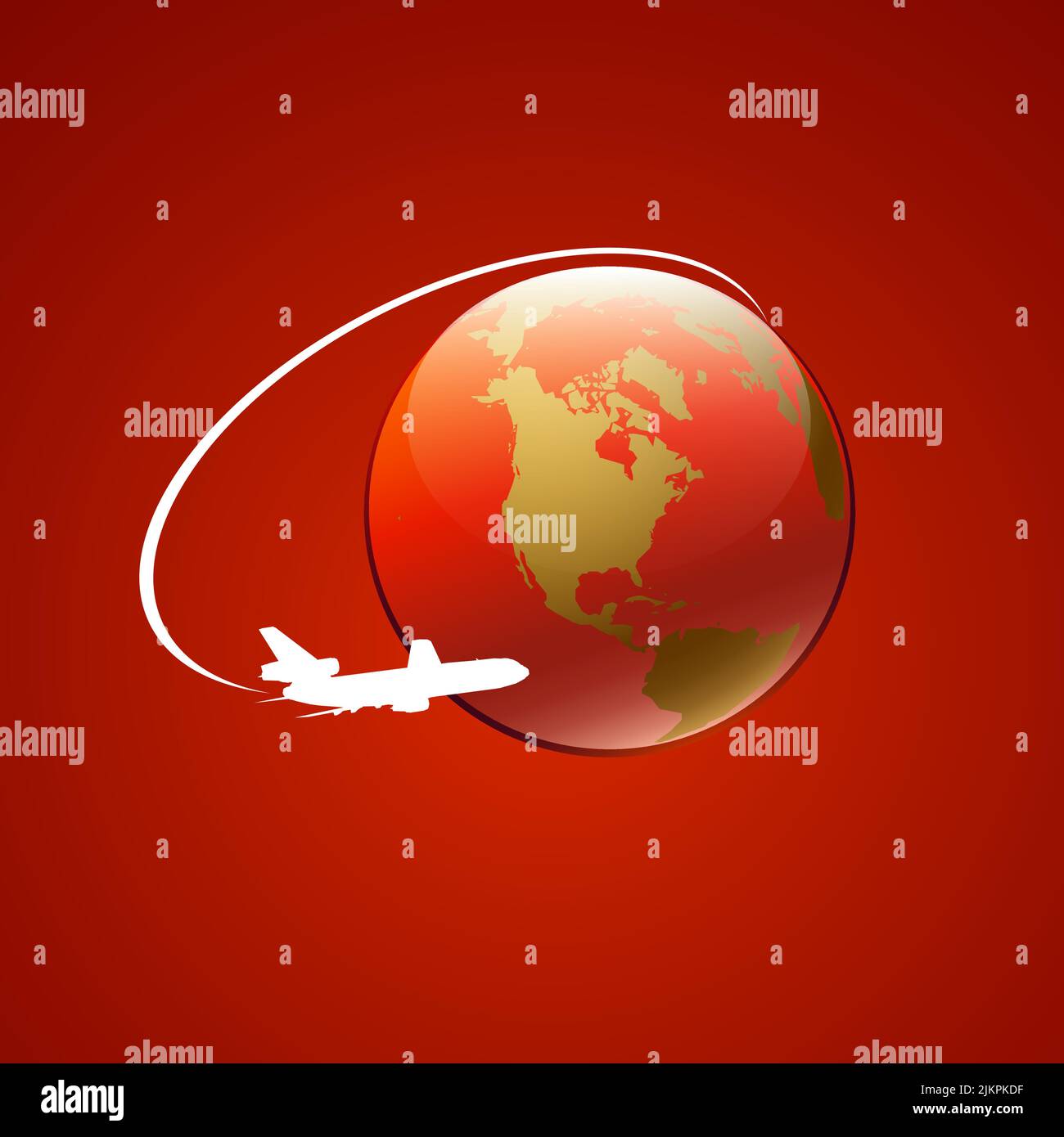 Motif vectoriel rouge symbole avion Illustration de Vecteur