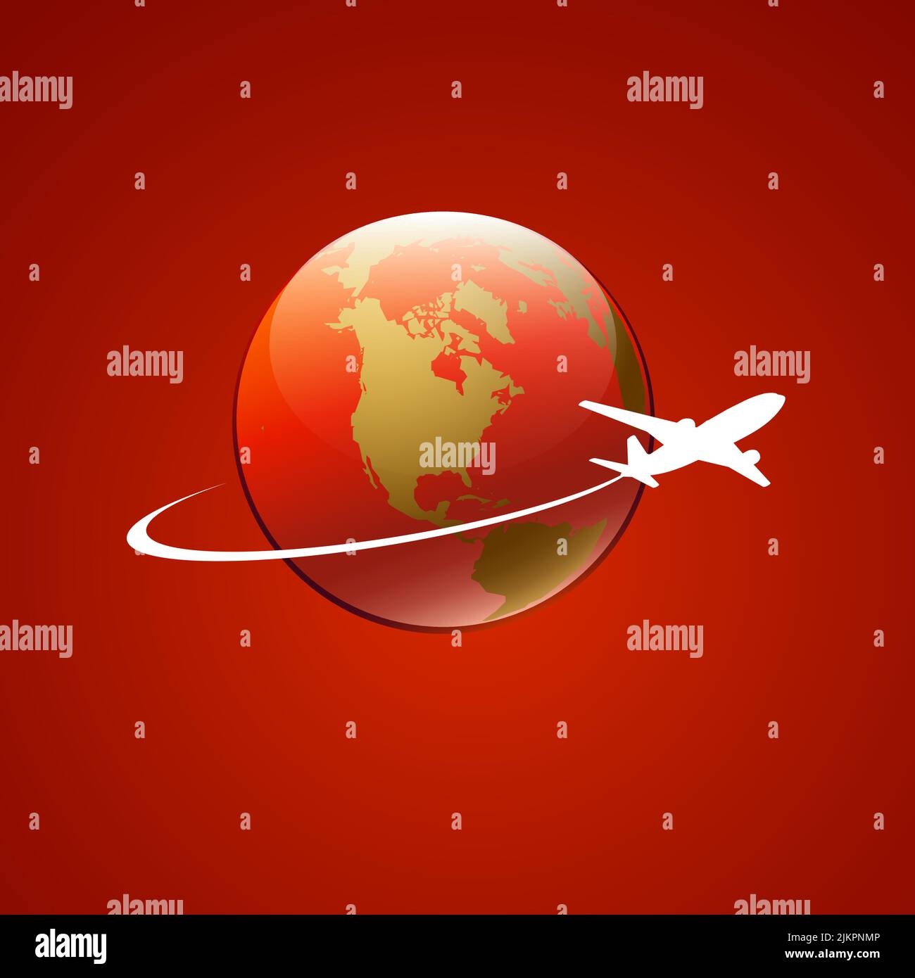 Motif vectoriel rouge symbole avion Illustration de Vecteur
