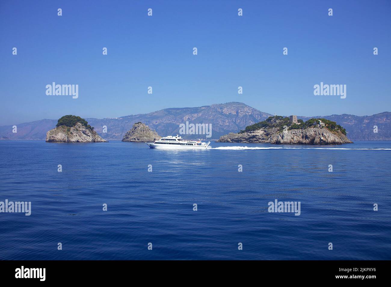 Les îles Li galli appartiennent à la communauté de Positano, côte amalfitaine, site classé au patrimoine mondial de l'UNESCO, Campanie, Italie, Europe Banque D'Images