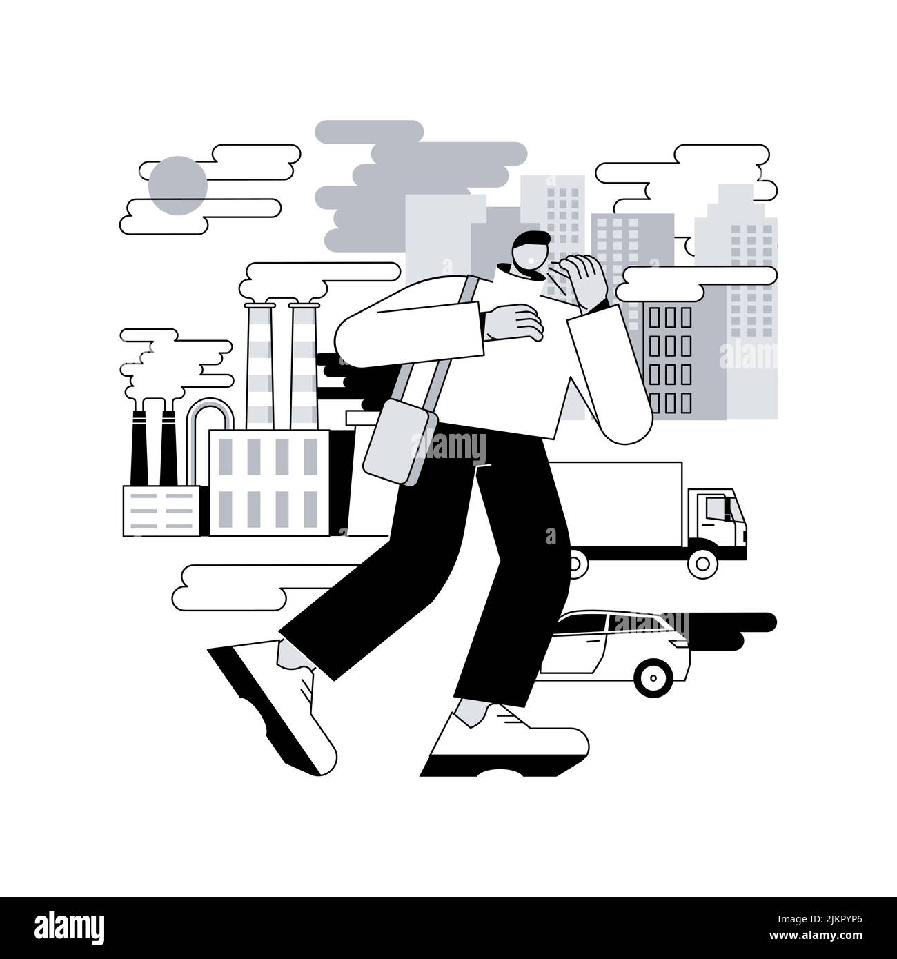 Pollution atmosphérique concept abstrait illustration du vecteur ...