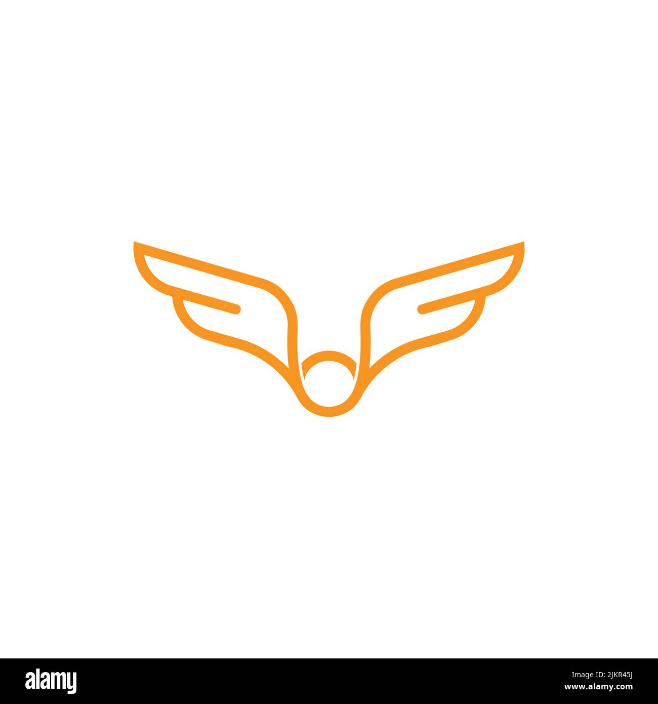 cercle rond simple géométrique ailes logo vecteur Illustration de Vecteur
