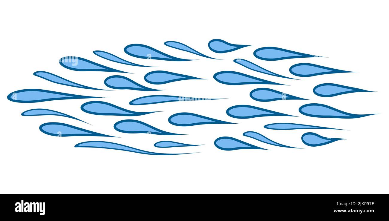 Autocollant sur le pulvérisateur de voiture gouttes d'eau, gouttes de pluie Illustration de Vecteur