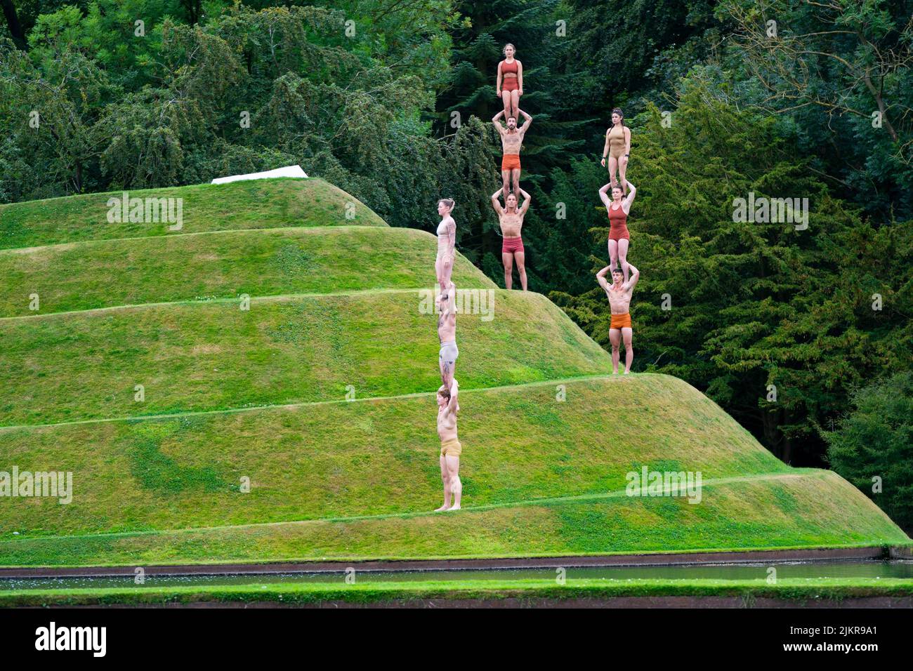 Édimbourg, Écosse, Royaume-Uni. 3rd août 2022. Une troupe de cirque contemporaine SE produit À JUPITER Artland à Édimbourg. Cette année, la troupe présente son spectacle humains 2,0 au festival Edinburgh Fringe. Iain Masterton/Alay Live News Banque D'Images