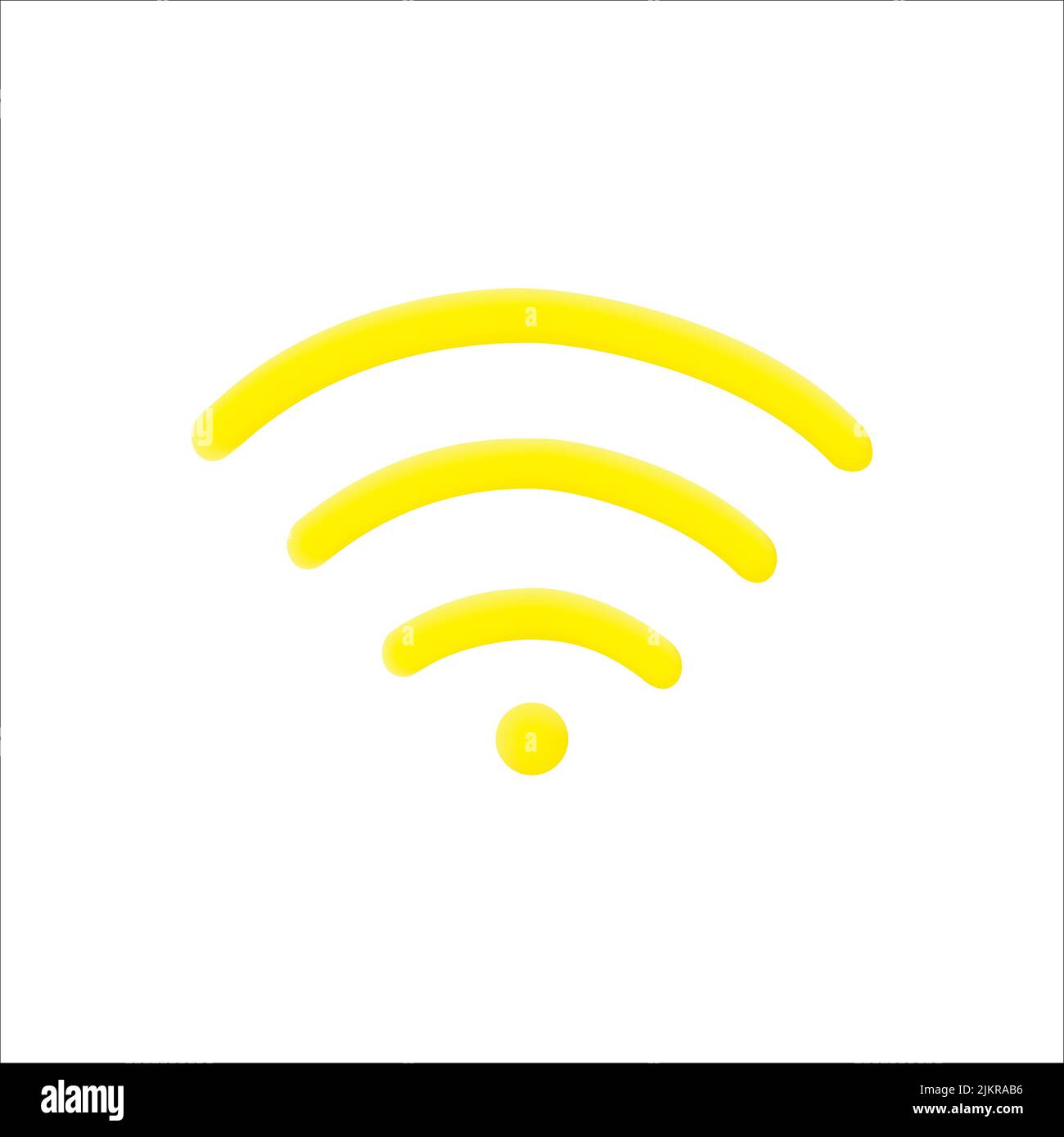 illustration du vecteur d'icône wifi 3d isolée sur fond blanc, concept de réseau. Illustration de Vecteur